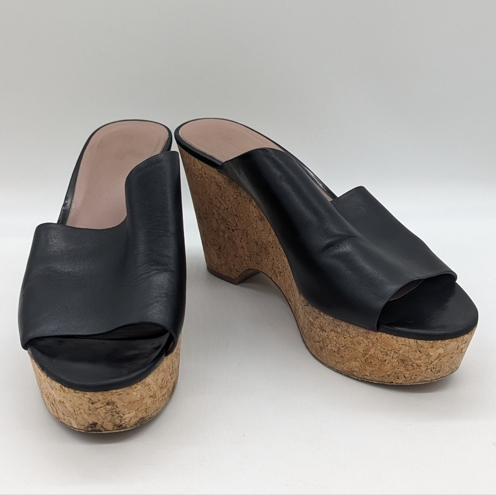 Diane Von Furstenberg Bonnie Wedge Slide Sandal Black Size 8.5